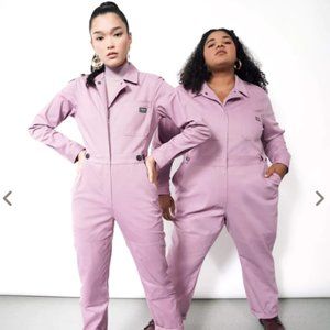Wildfang - The Essential Long Sleeve High Waisted Coverall - MAUVE 3X - NWT